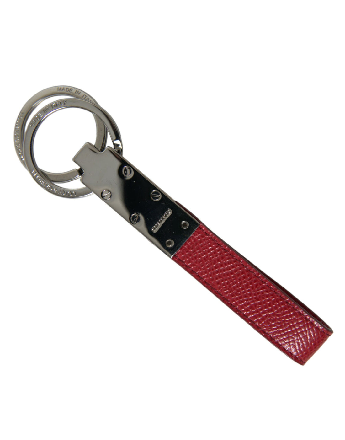 Dolce &amp; Gabbana Elegant Red Leather Trifold Key Holder Case