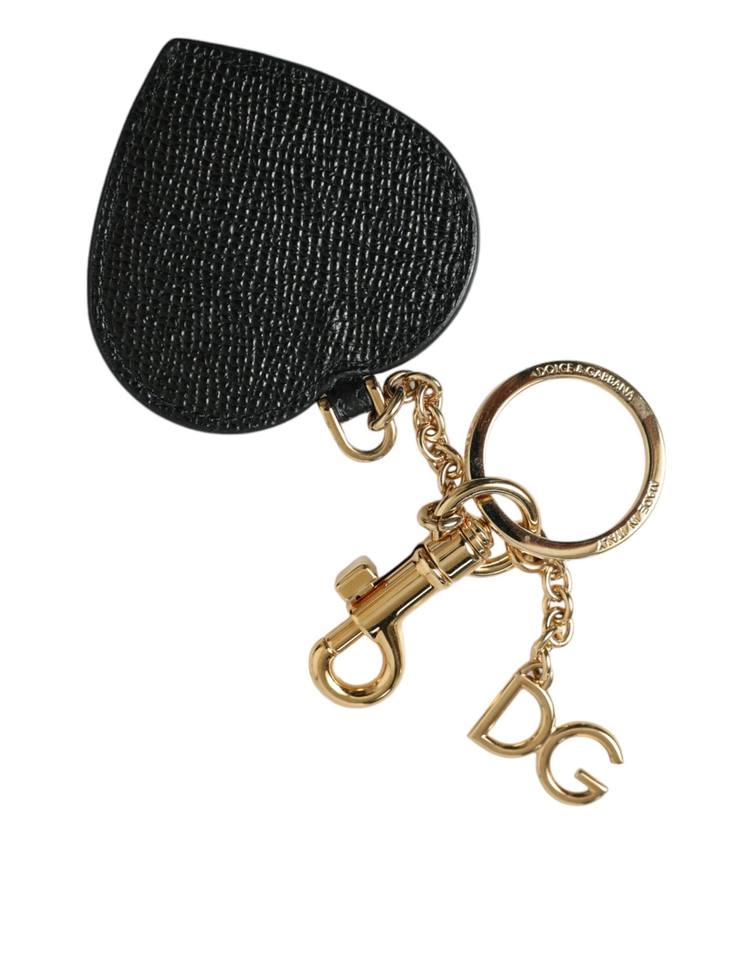 Dolce &amp; Gabbana Stunning Gold and Pink Leather Keychain