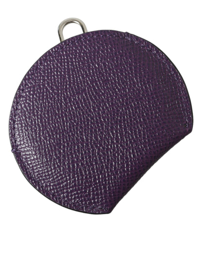 Dolce &amp; Gabbana Elegant Purple Leather Mirror Holder