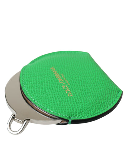 Dolce &amp; Gabbana Emerald Leather Hand Mirror Holder