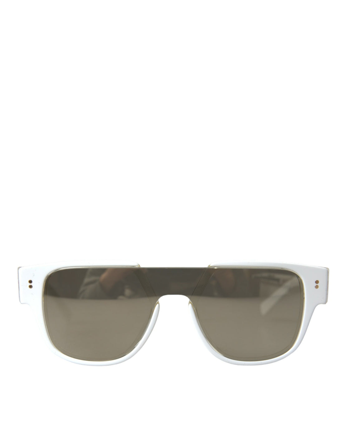 Dolce &amp; Gabbana Chic White Acetate Designer Sunglasses