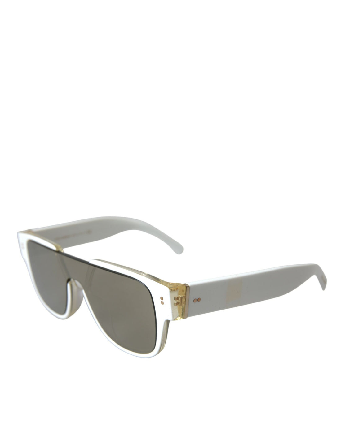 Dolce &amp; Gabbana Chic White Acetate Designer Sunglasses