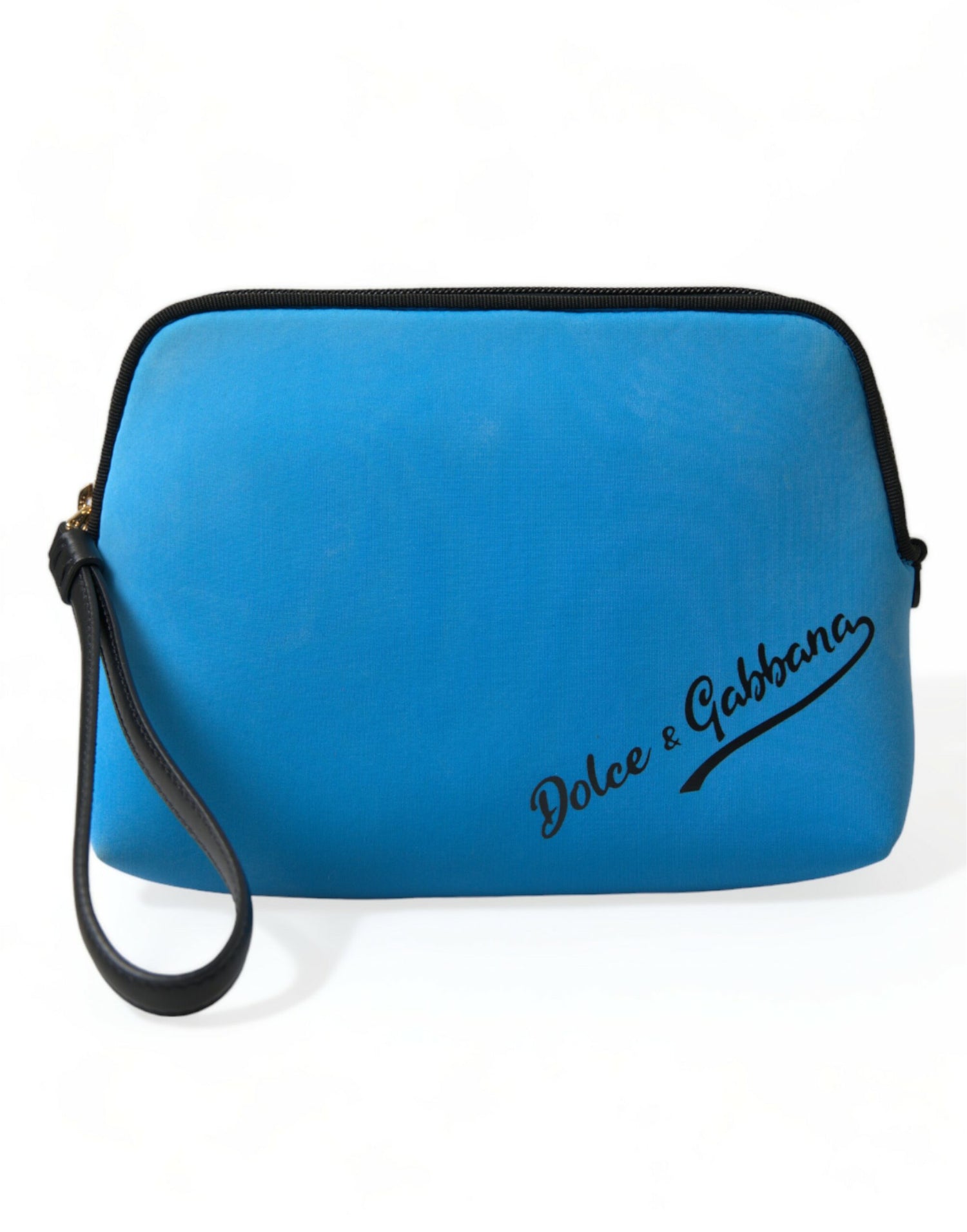 Dolce &amp; Gabbana Elegant Blue Hand Pouch with Strap