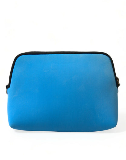 Dolce &amp; Gabbana Elegant Blue Hand Pouch with Strap