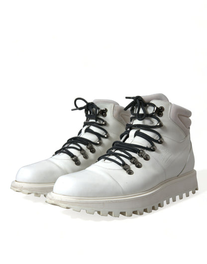 Dolce &amp; Gabbana Pristine White Italian Ankle Boots