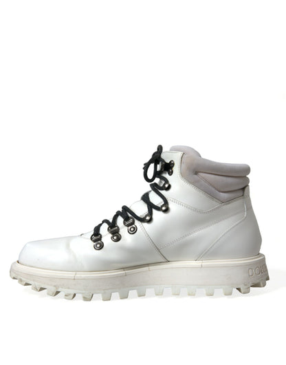 Dolce &amp; Gabbana Pristine White Italian Ankle Boots