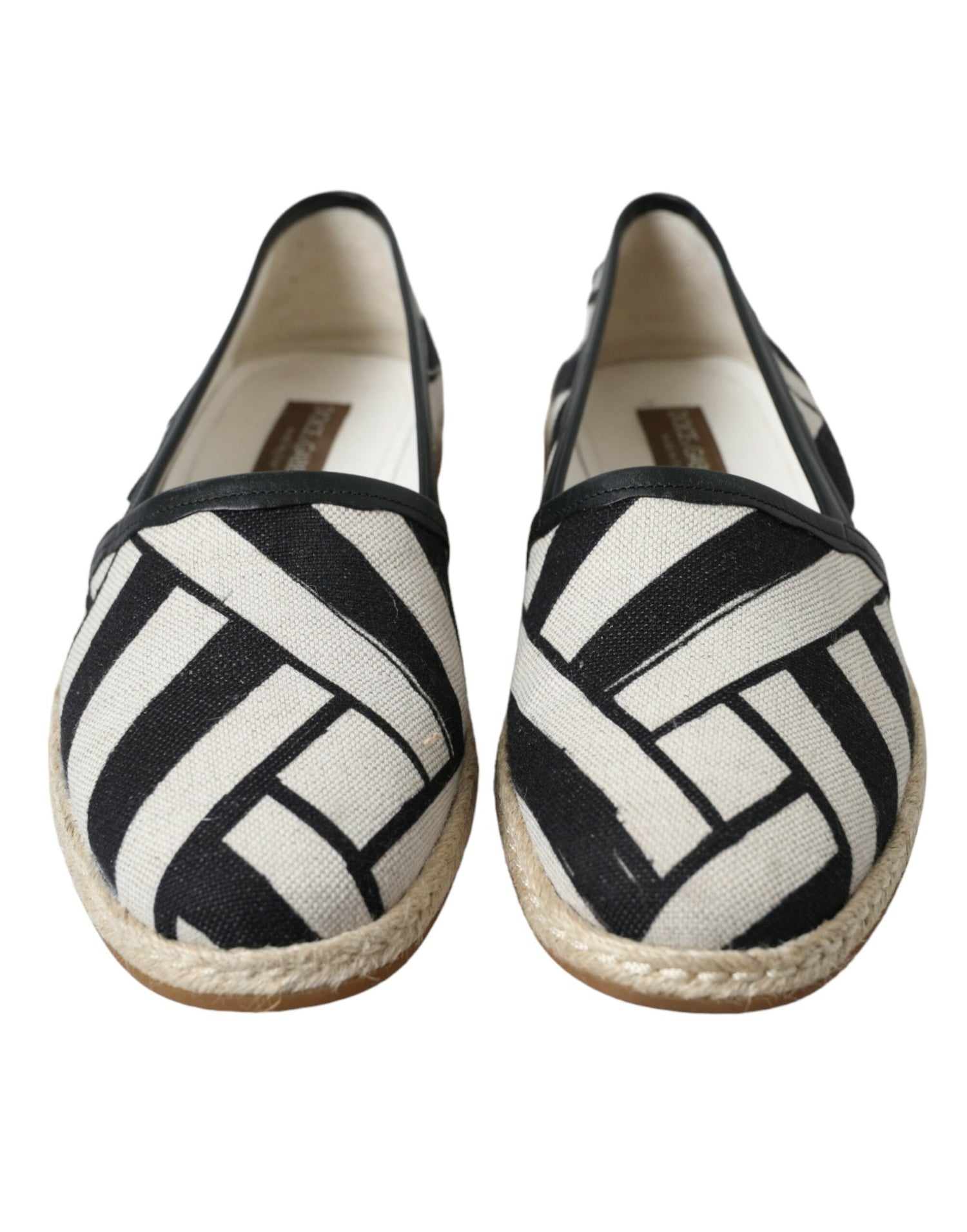 Dolce &amp; Gabbana Chic Striped Luxury Leather Espadrilles