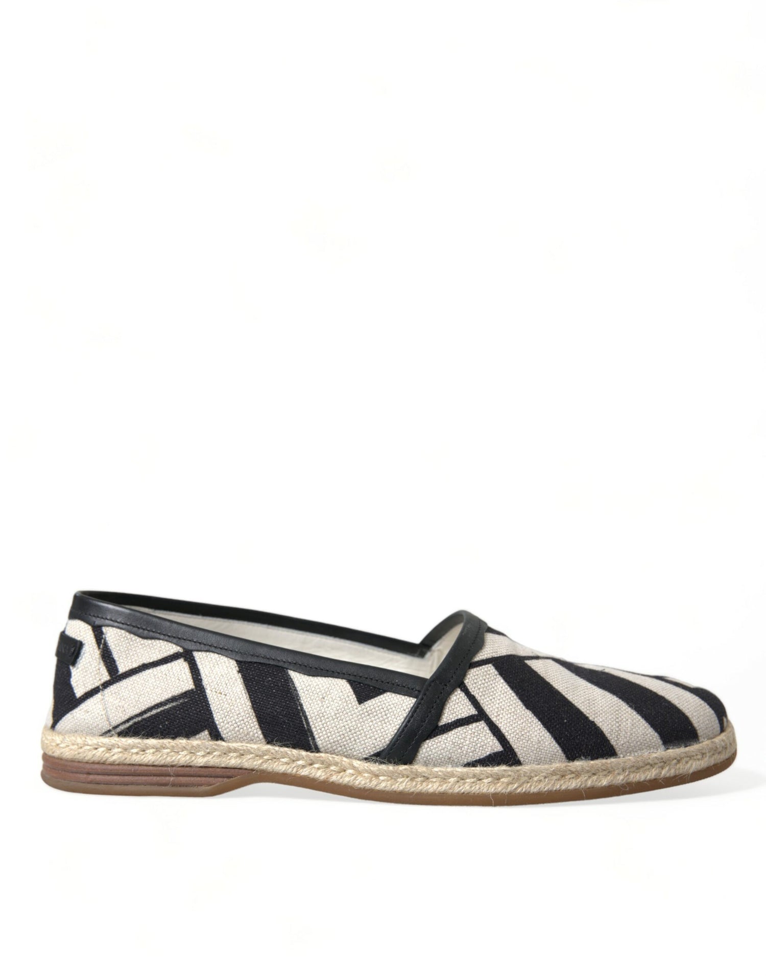 Dolce &amp; Gabbana Chic Striped Luxury Leather Espadrilles