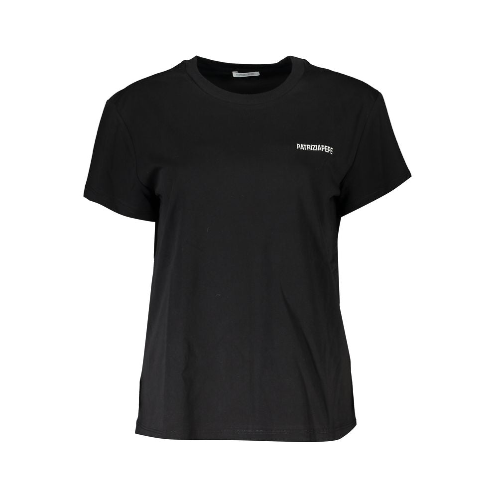 Patrizia Pepe Black Cotton Tops &amp; T-Shirt