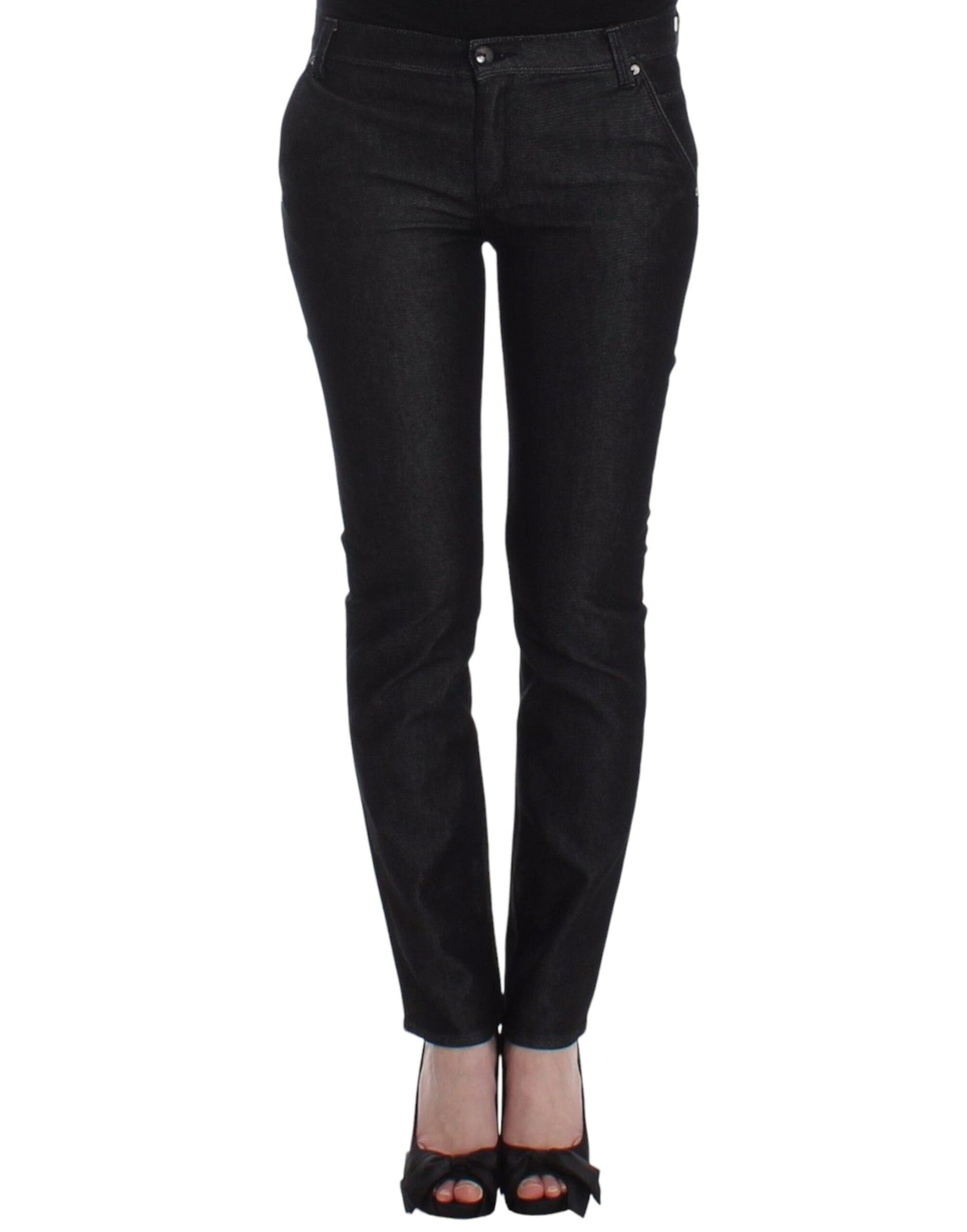 Ermanno Scervino Chic Black Skinny Jeans - Elegant &amp; Slim Fit