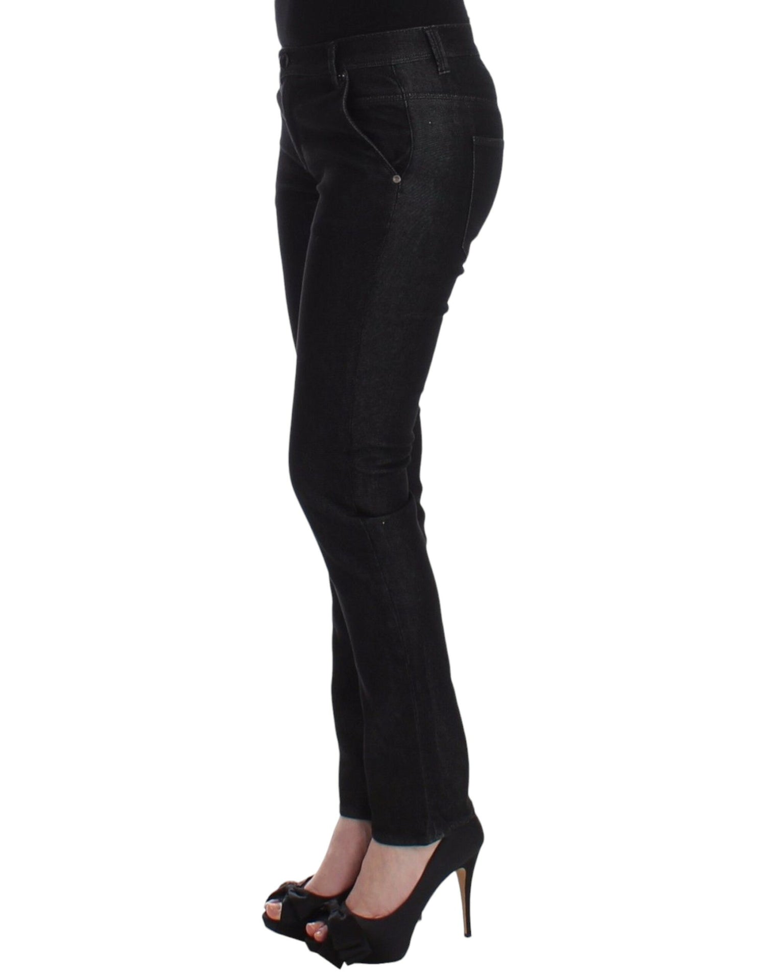 Ermanno Scervino Chic Black Skinny Jeans - Elegant &amp; Slim Fit