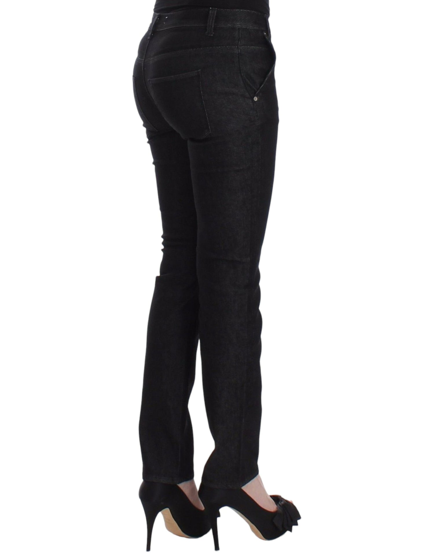 Ermanno Scervino Chic Black Skinny Jeans - Elegant &amp; Slim Fit