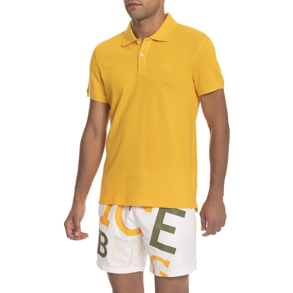 Iceberg Yellow Cotton Men Polo Shirt