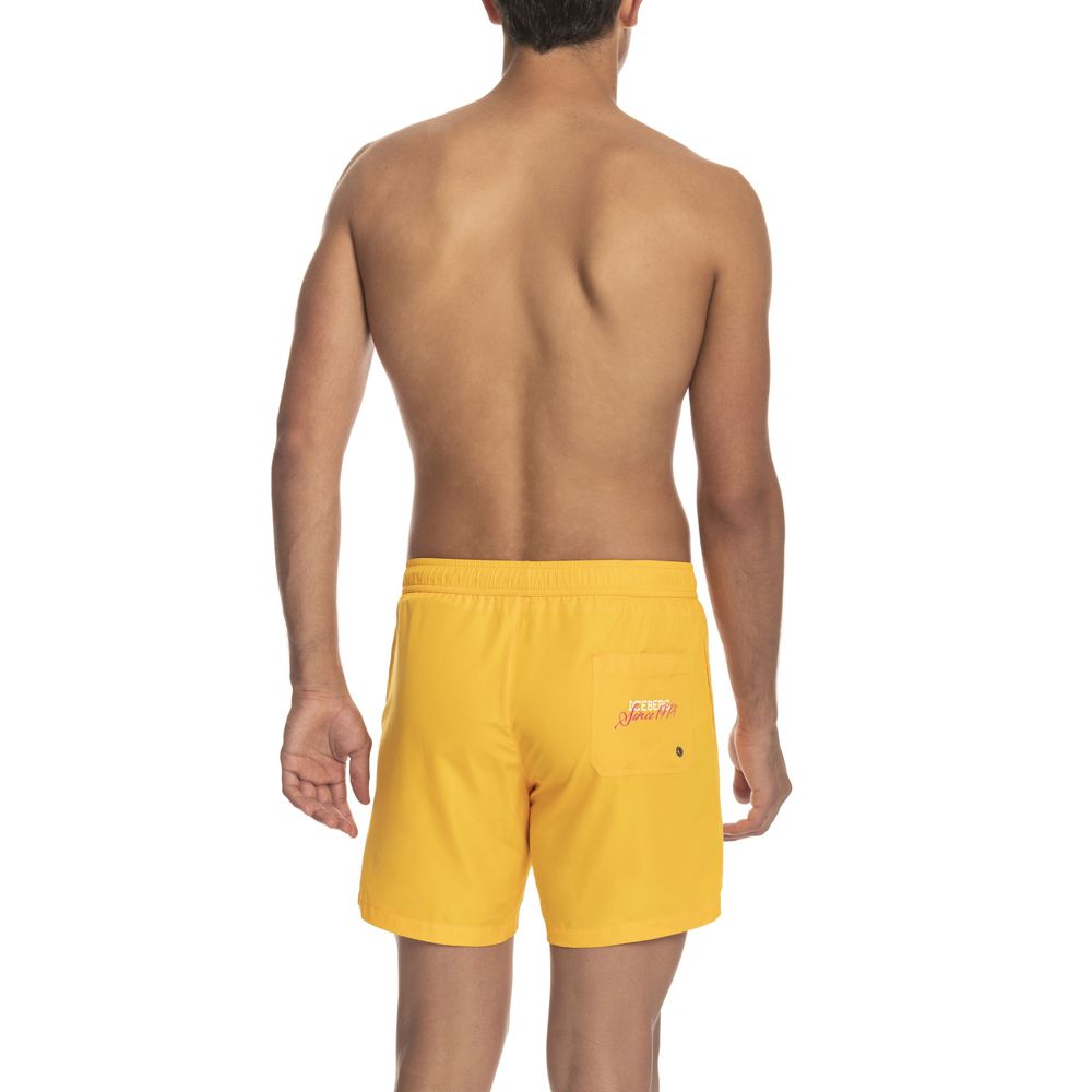 Iceberg Yellow Polyester Men Swim Short