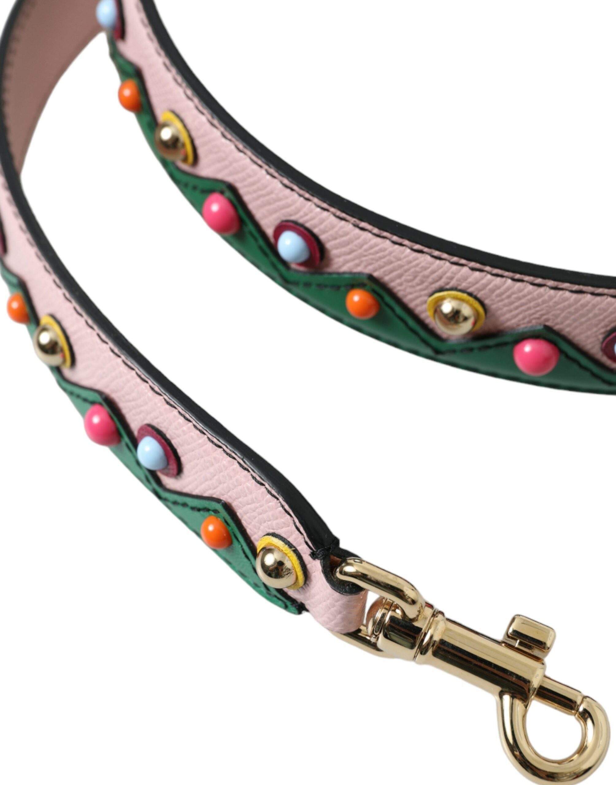 Dolce &amp; Gabbana Pink Leather Handbag Accessory Shoulder Strap