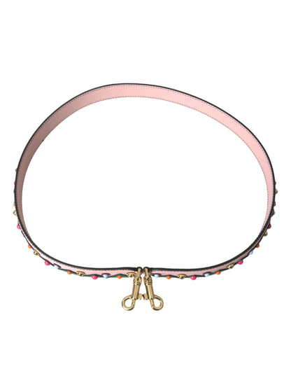 Dolce &amp; Gabbana Pink Leather Handbag Accessory Shoulder Strap