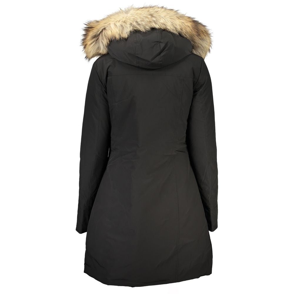 Woolrich Black Cotton Jackets &amp; Coat