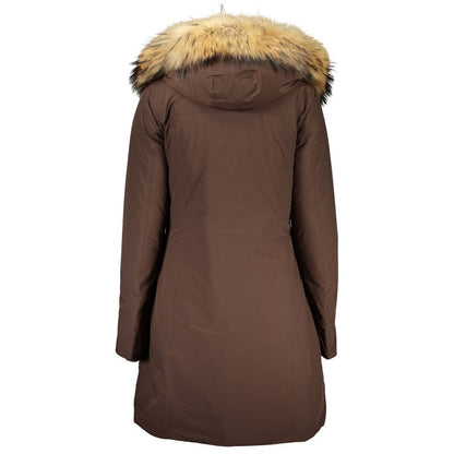 Woolrich Brown Cotton Jackets &amp; Coat