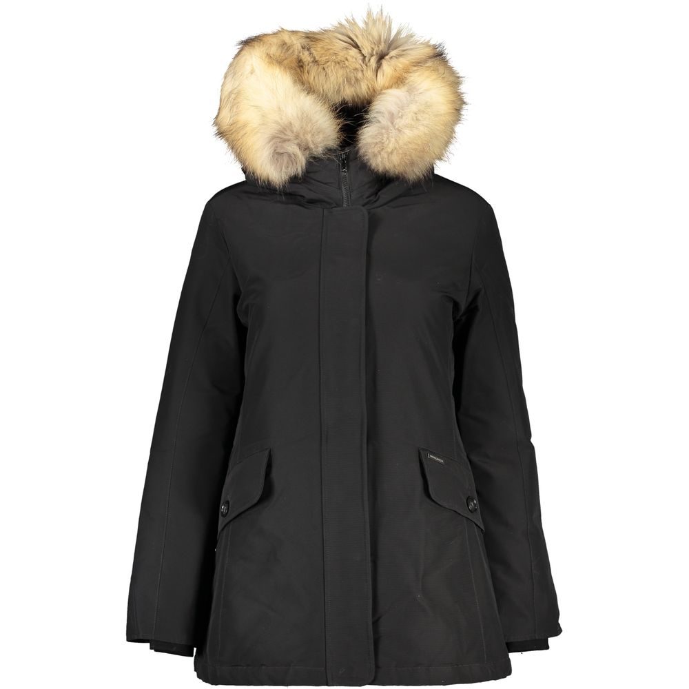 Woolrich Black Cotton Jackets &amp; Coat