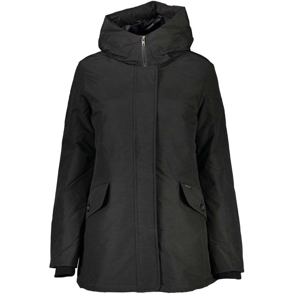 Woolrich Black Cotton Jackets &amp; Coat