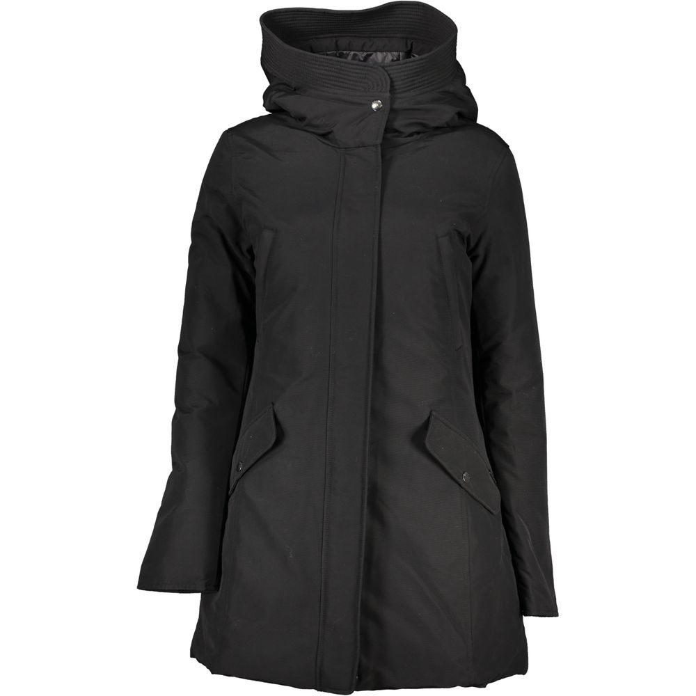 Woolrich Black Cotton Jackets &amp; Coat