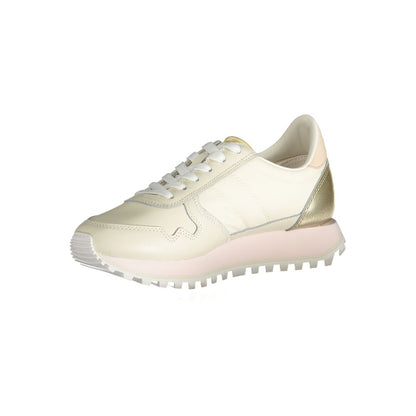 Blauer Beige Polyester Sneaker