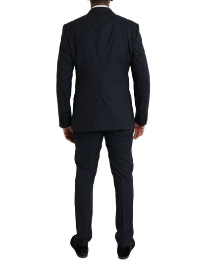 Dolce &amp; Gabbana Dark Blue MARTINI Wool Formal 3 Piece Suit