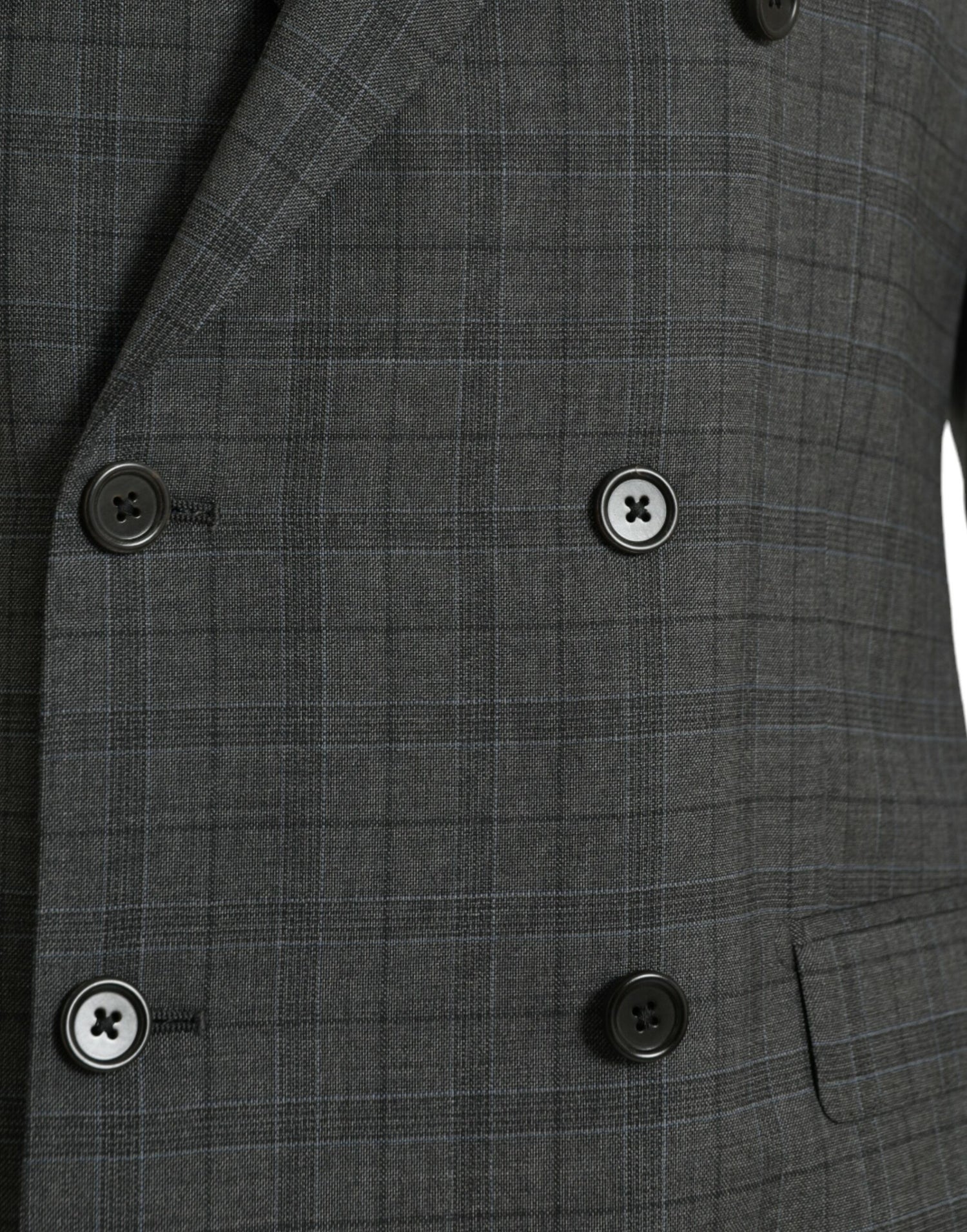 Dolce &amp; Gabbana Gray Plaid Wool MARTINI Formal 2 Piece Suit