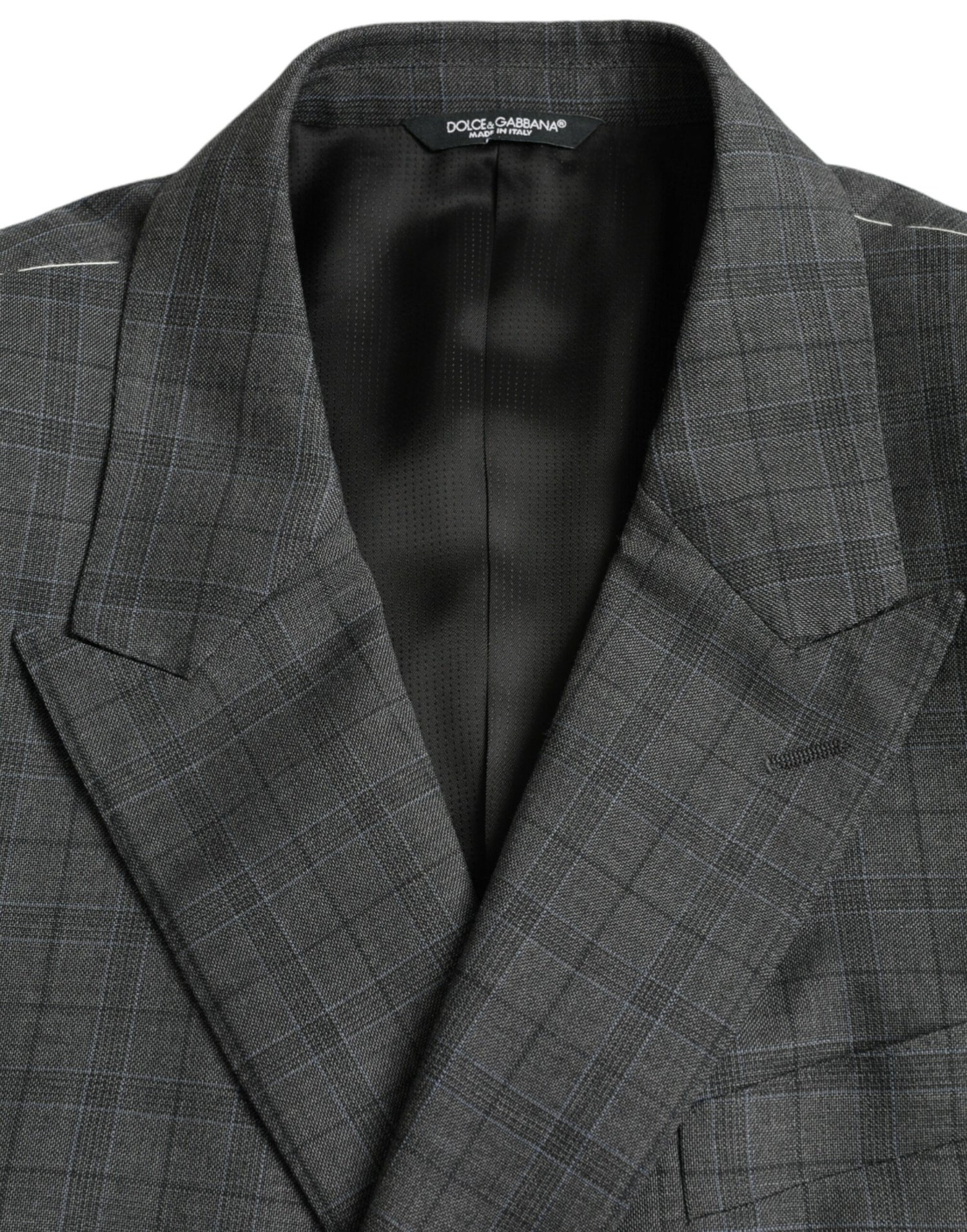 Dolce &amp; Gabbana Gray Plaid Wool MARTINI Formal 2 Piece Suit