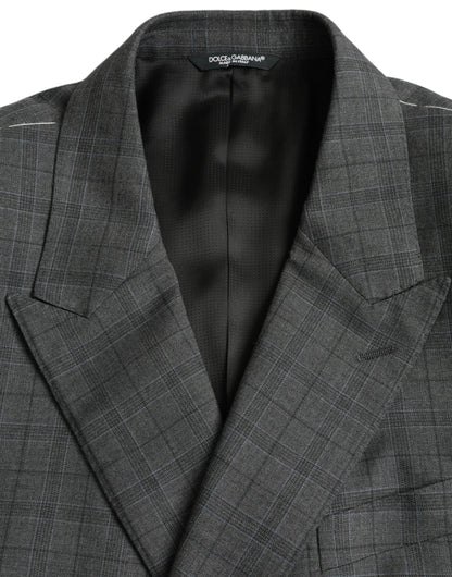 Dolce &amp; Gabbana Gray Plaid Wool MARTINI Formal 2 Piece Suit