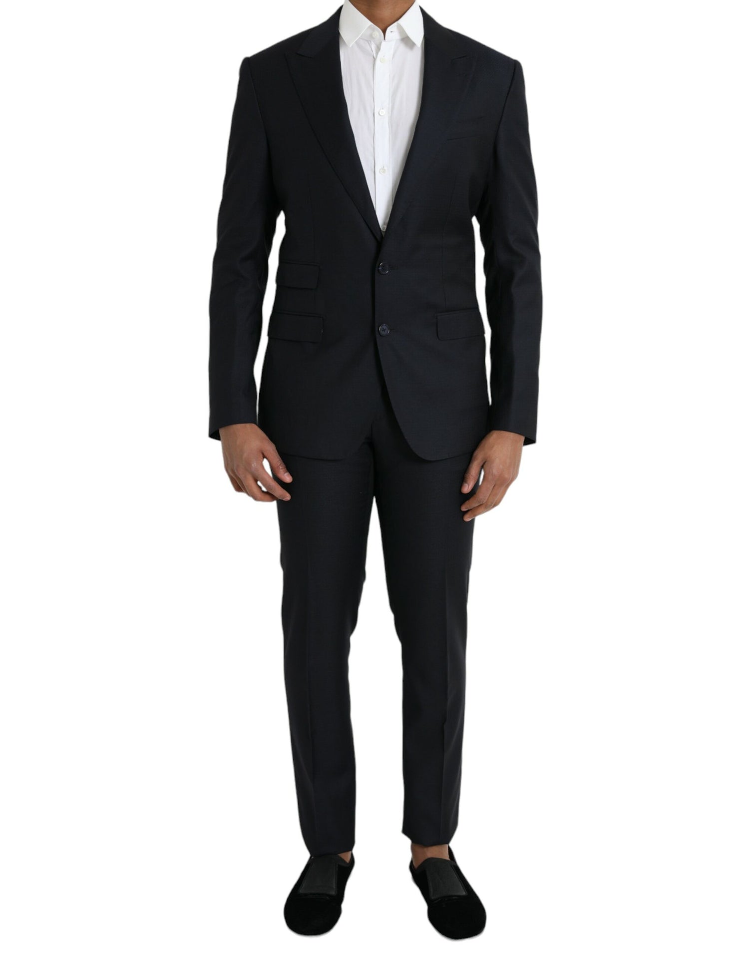 Dolce &amp; Gabbana Dark Blue Wool NAPOLI Formal 2 Piece Suit