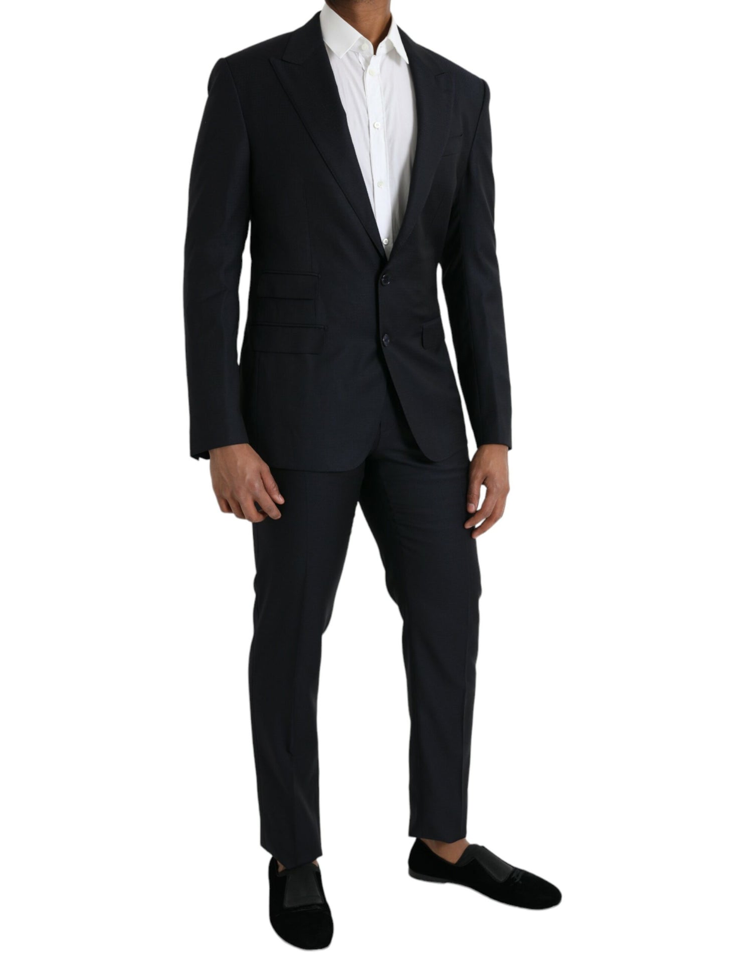 Dolce &amp; Gabbana Dark Blue Wool NAPOLI Formal 2 Piece Suit