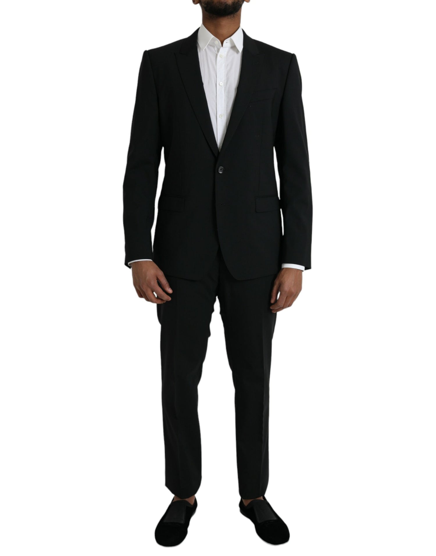 Dolce &amp; Gabbana Black Wool MARTINI Formal 2 Piece Suit