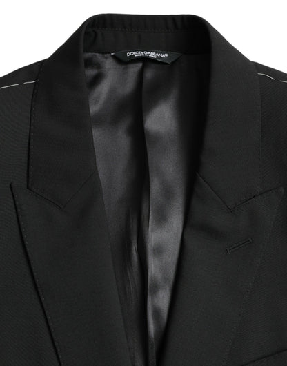 Dolce &amp; Gabbana Black Wool MARTINI Formal 2 Piece Suit