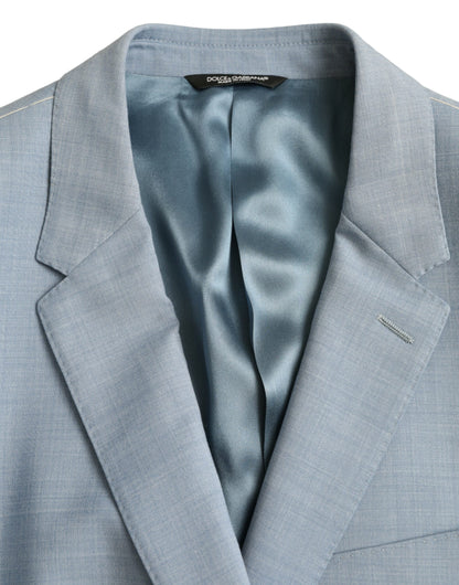 Dolce &amp; Gabbana Light Blue Polyester MARTINI Formal 2 Piece Suit