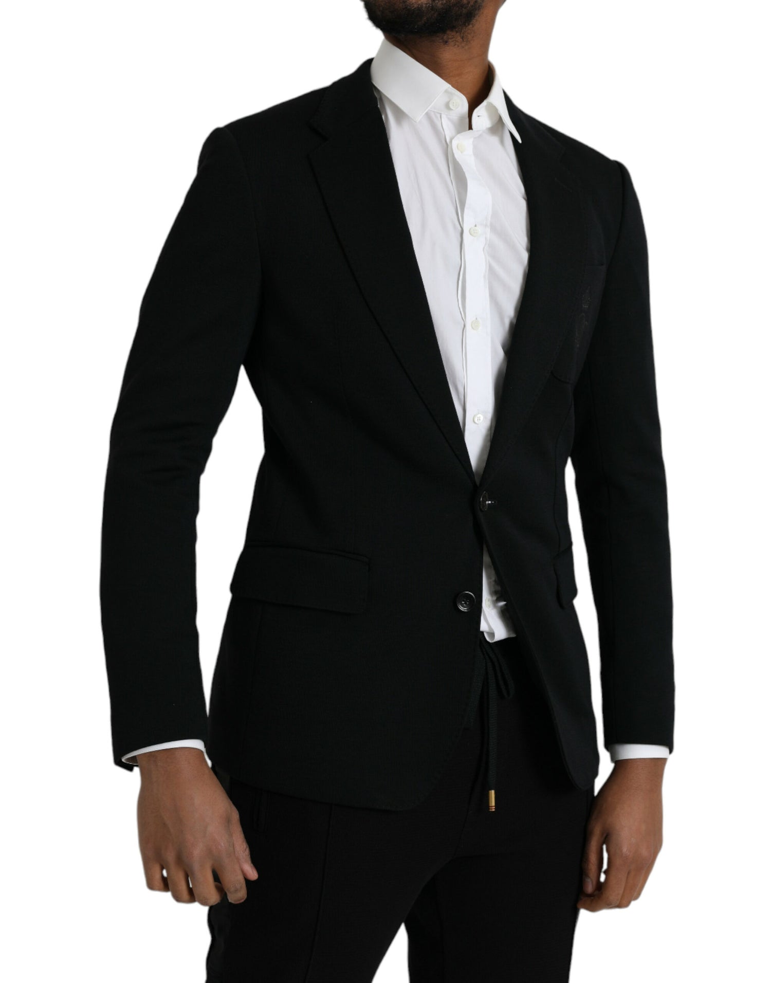 Dolce &amp; Gabbana Black Wool 2 Piece Single Breasted Suit