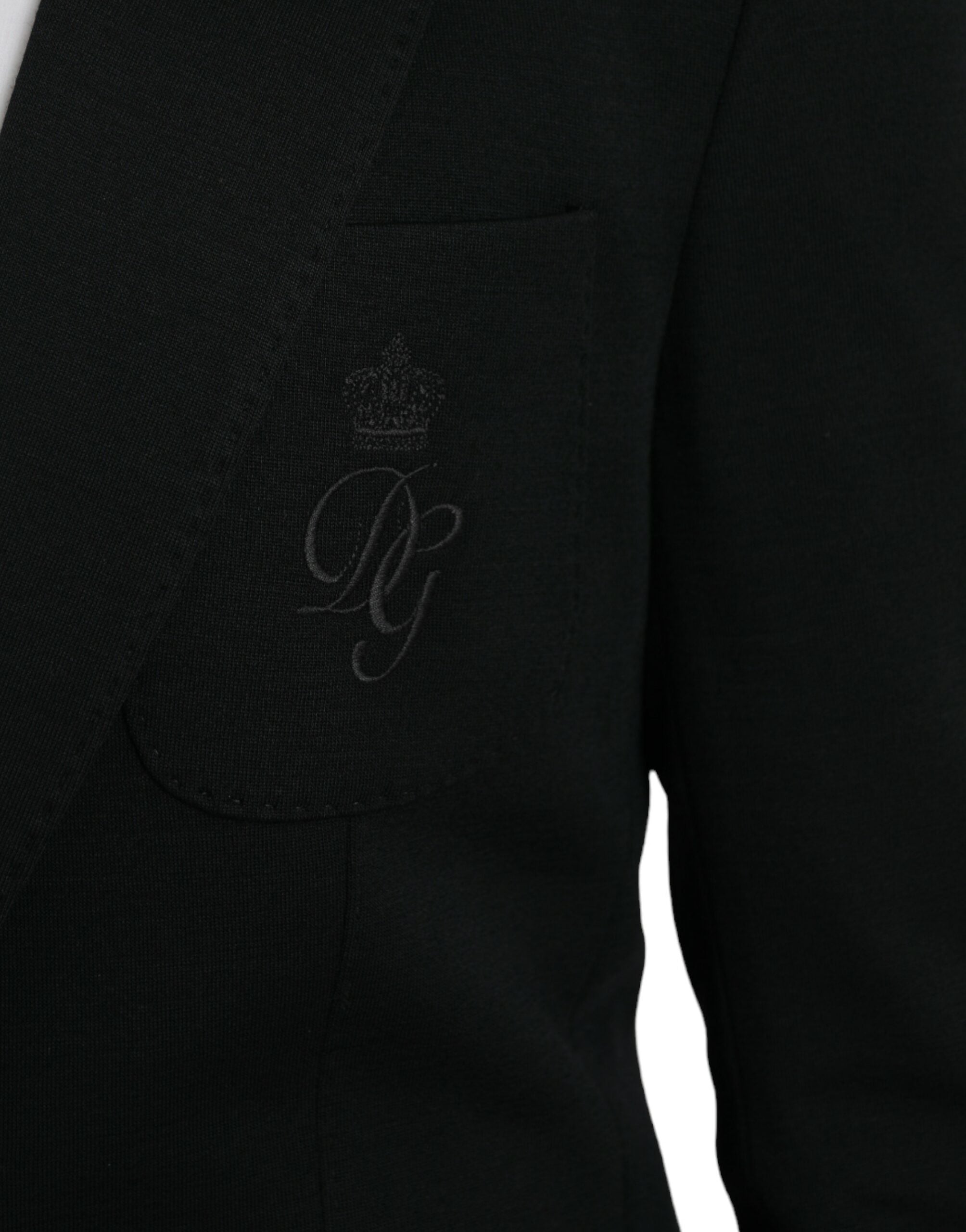 Dolce &amp; Gabbana Black Wool 2 Piece Single Breasted Suit