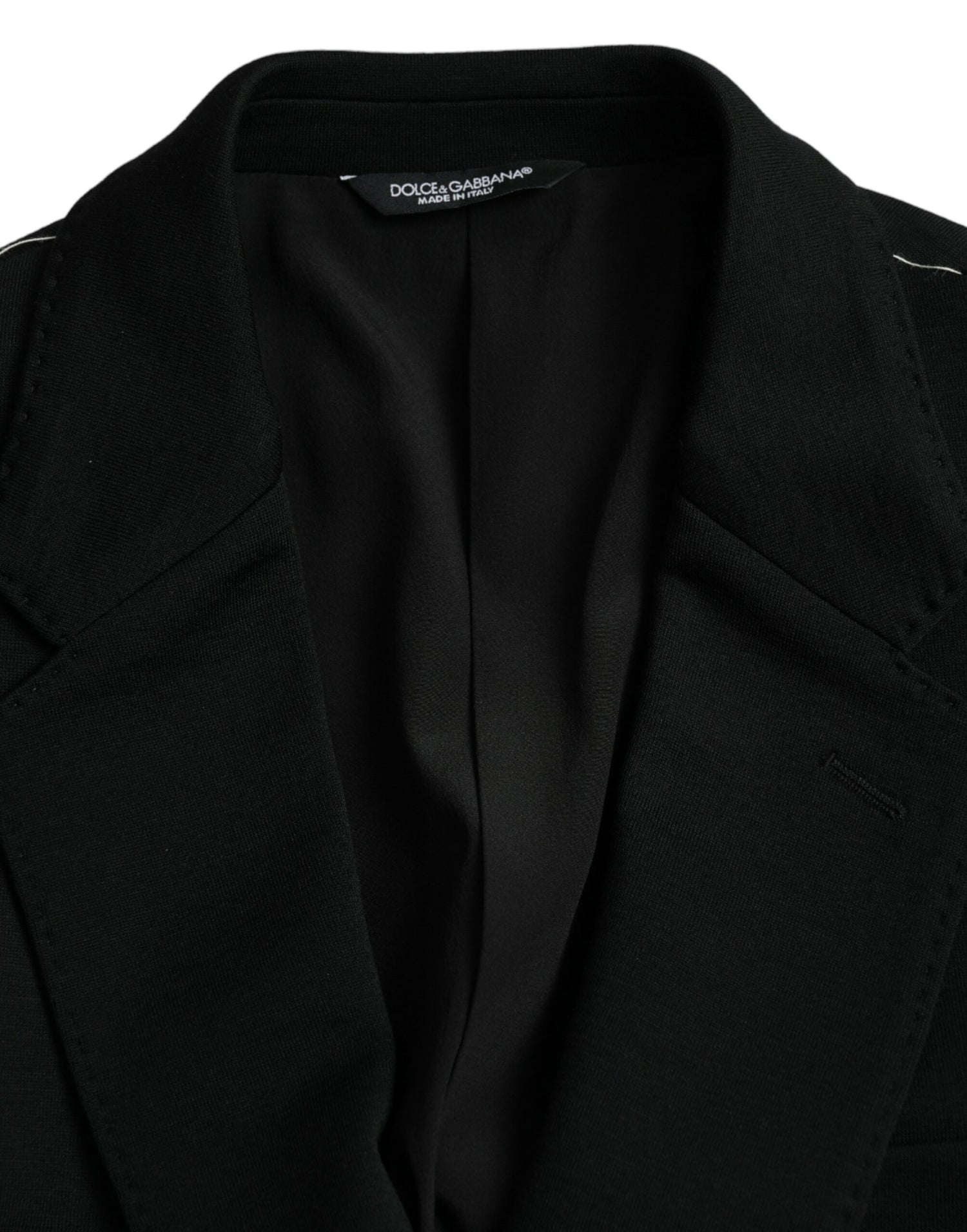 Dolce &amp; Gabbana Black Wool 2 Piece Single Breasted Suit