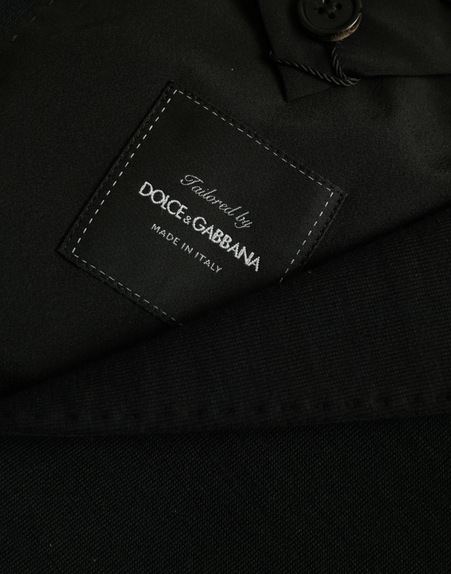 Dolce &amp; Gabbana Black Wool 2 Piece Single Breasted Suit