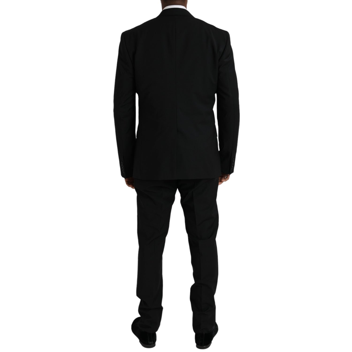 Dolce &amp; Gabbana Black Polyester STAFF Formal 3 Piece Suit