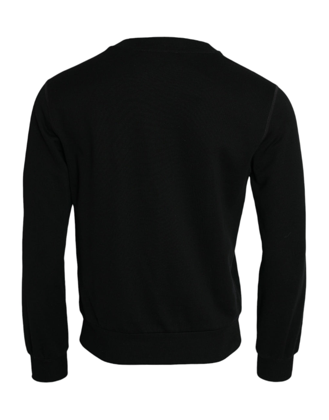 Dolce &amp; Gabbana Black Cotton Long Sleeves Sweatshirt Sweater