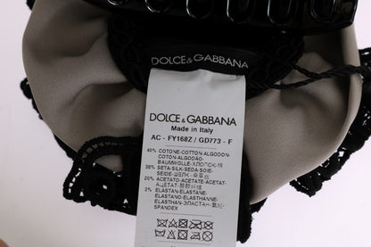 Dolce &amp; Gabbana Elegant Floral Lace Hair Claw