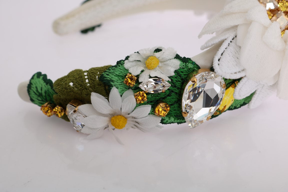 Dolce &amp; Gabbana Sunflower Crystal Embellished Headband