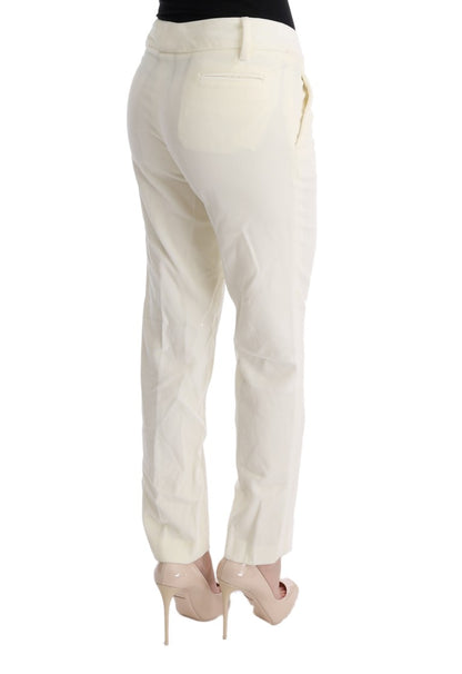 Ermanno Scervino Chic White Regular Fit Pants