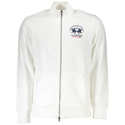 La Martina White Cotton Men Sweater