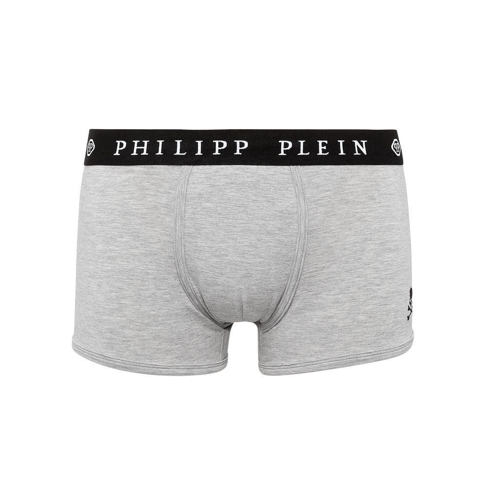 Philipp Plein Sleek Gray Boxer Duo