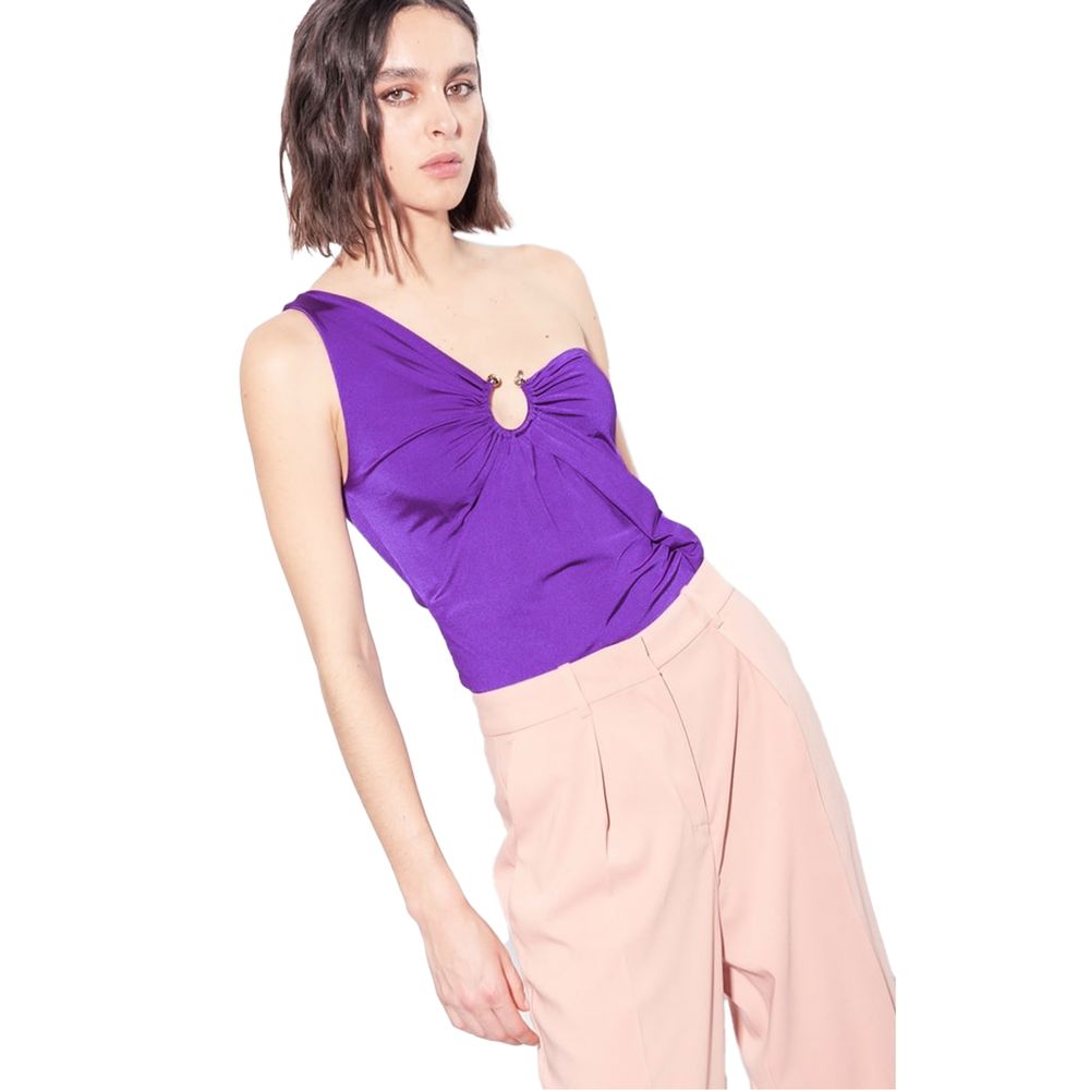 PINKO Purple Nylon Tops &amp; T-Shirt