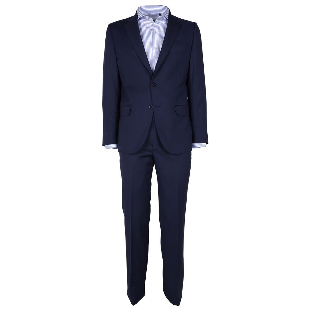 Made in Italy Blue Wool Mens Suit