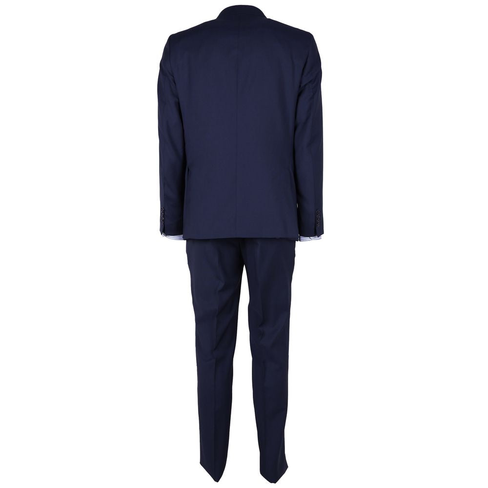 Made in Italy Blue Wool Mens Suit