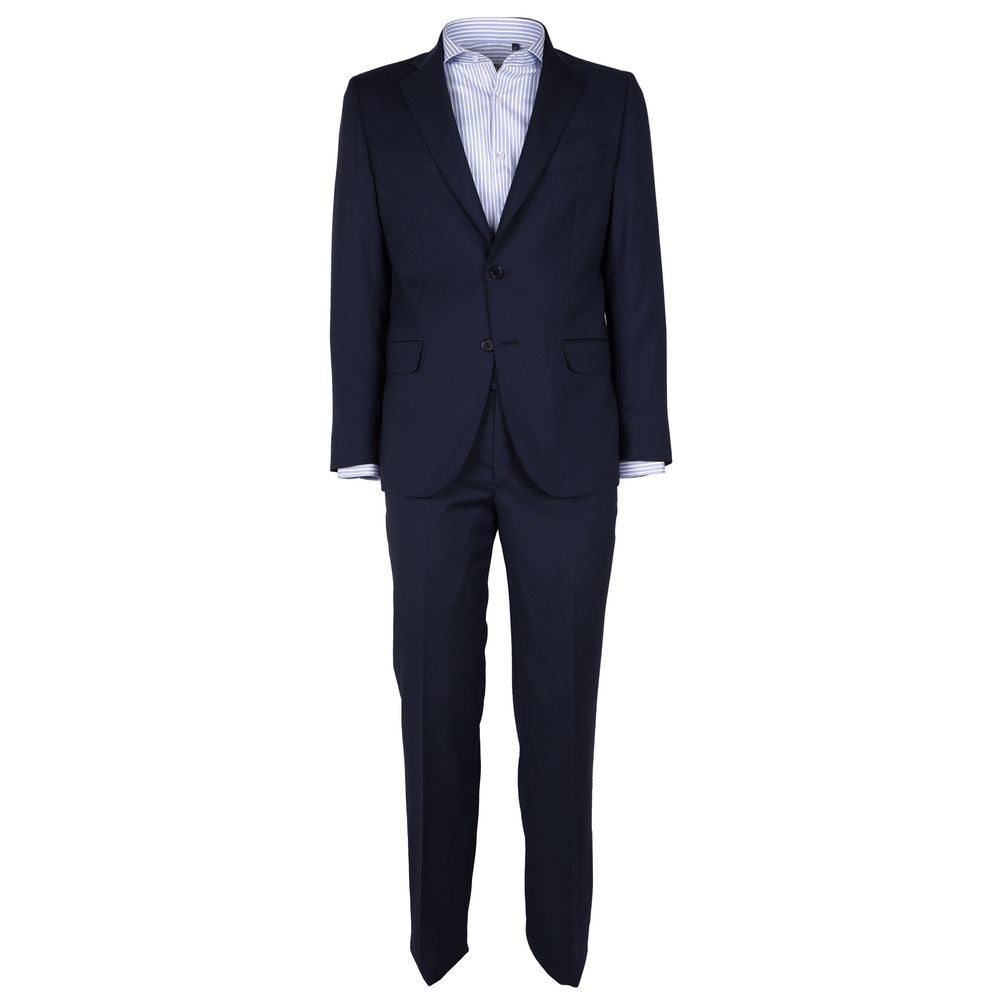 Made in Italy Elegant Navy Blue Virgin Wool Men&